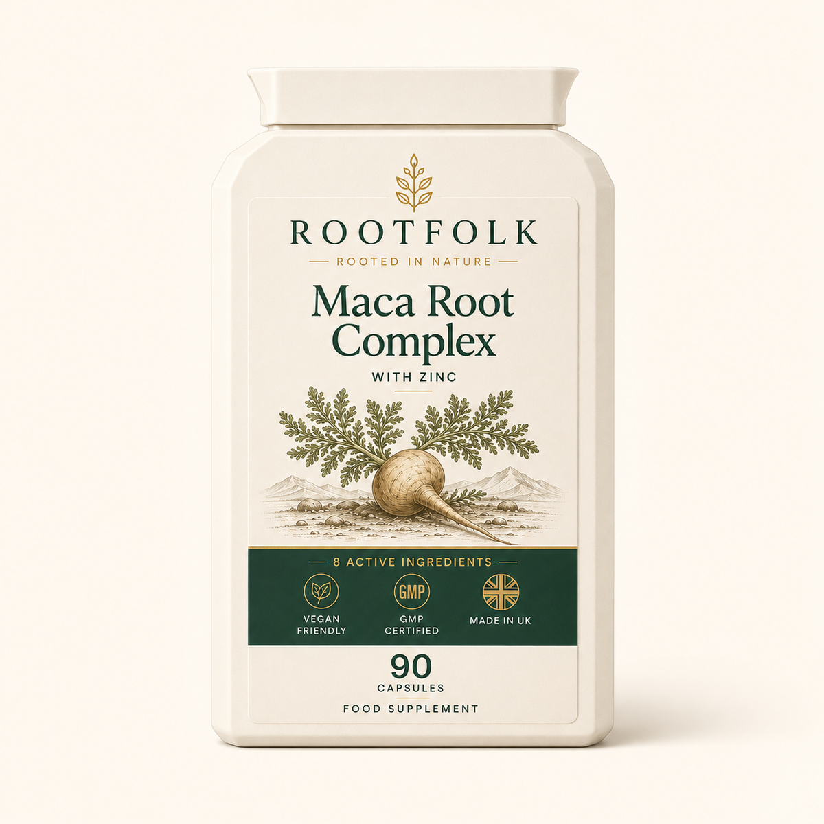 Rootfolk Maca Root Complex with Zinc product artwork